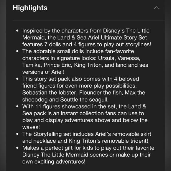 Disney The Little Mermaid Land & Sea Ariel Ultimate Story Set - NWT - Picture 5 of 9